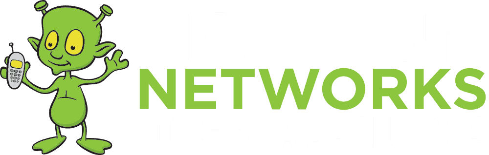 maximum networks logo white